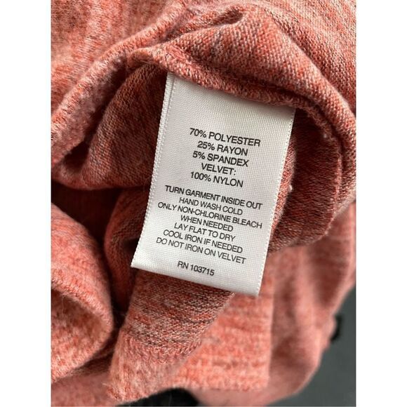 Hannah Coral Colored Long Sleeve Blouse Size X-Large - Picture 5 of 5